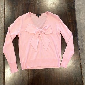 J Crew front bow merino wool sweater
